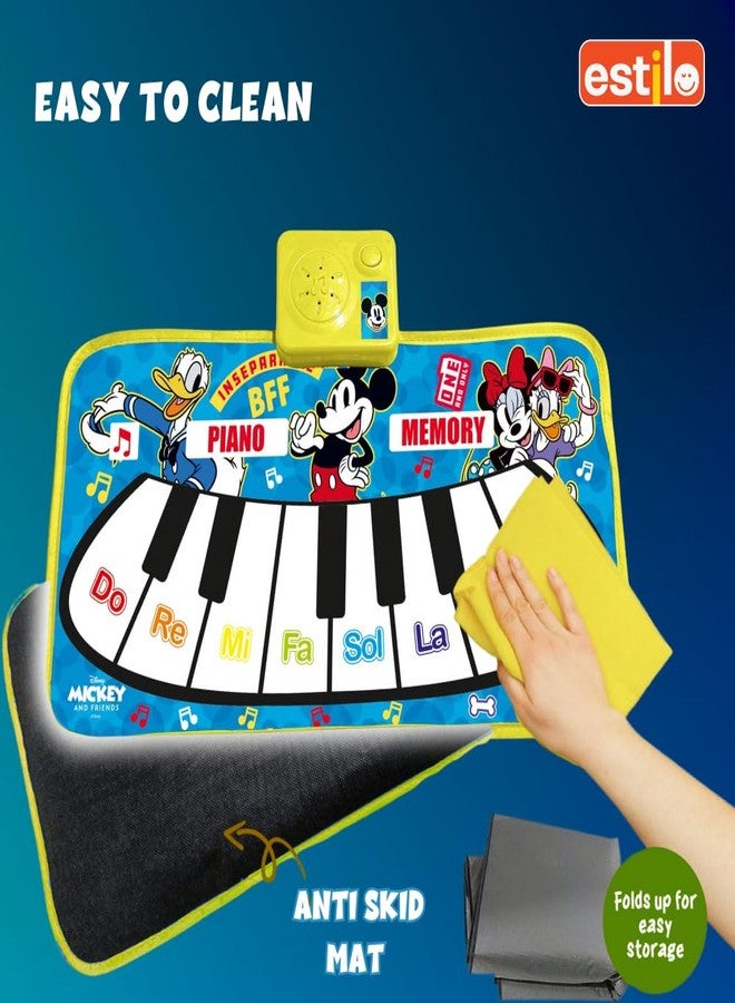 Estilo Floor Piano Mat for Kids & Toddlers | Baby Playing Mat with Music 11 Keys | Musical Toy Gift for Boys & Girls Age for 1-6 | Engaging Keyboard for Toddlers (Mickey) - Image 4